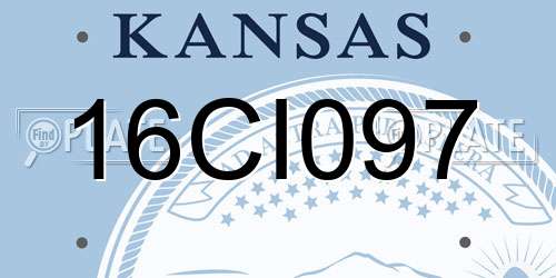 16CI097 Kansas License Plate