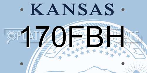 170FBH Kansas License Plate