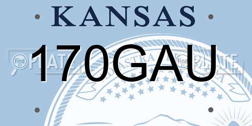 170GAU Kansas License Plate