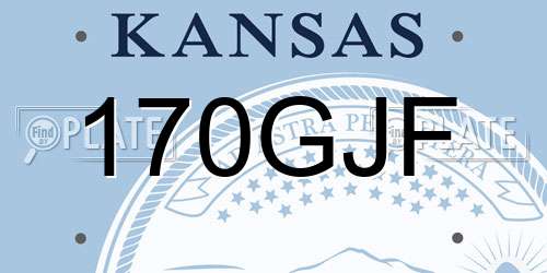 170GJF Kansas License Plate