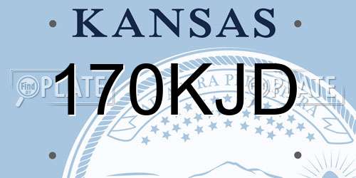 170KJD Kansas License Plate