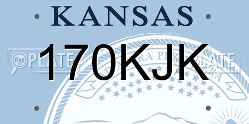 170KJK Kansas License Plate