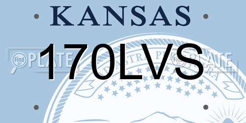 170LVS Kansas License Plate
