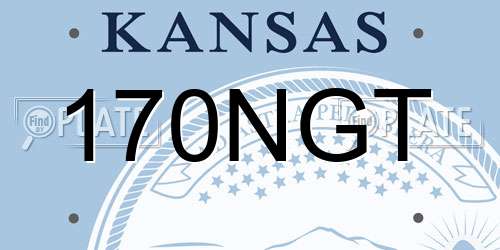 170NGT Kansas License Plate