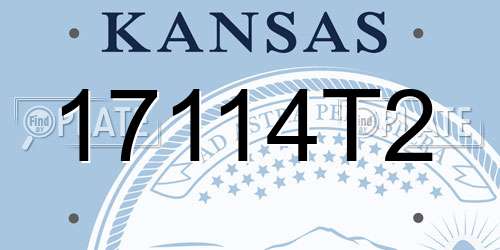 17114T2 Kansas License Plate