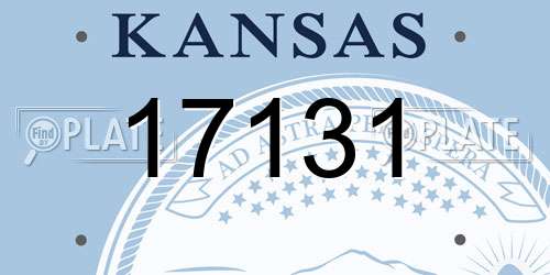 17131 Kansas License Plate