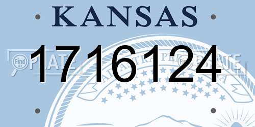 1716124 Kansas License Plate