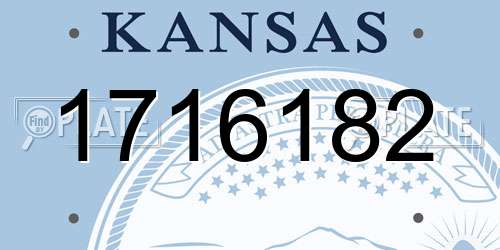 1716182 Kansas License Plate