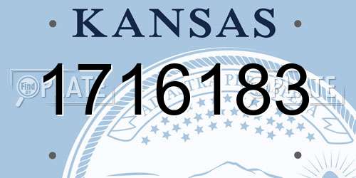 1716183 Kansas License Plate