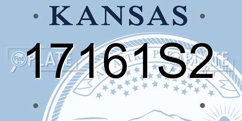 17161S2 Kansas License Plate