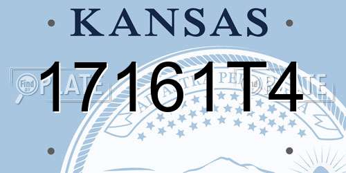 17161T4 Kansas License Plate