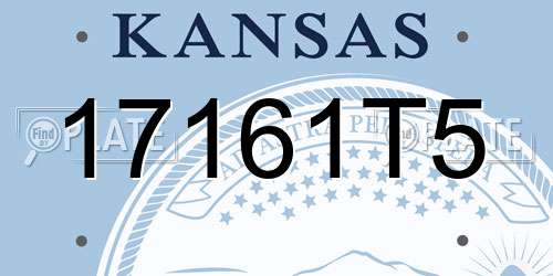 17161T5 Kansas License Plate