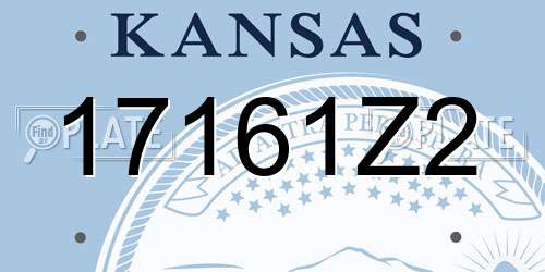 17161Z2 Kansas License Plate