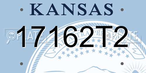 17162T2 Kansas License Plate