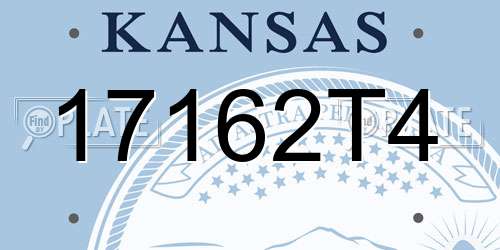 17162T4 Kansas License Plate