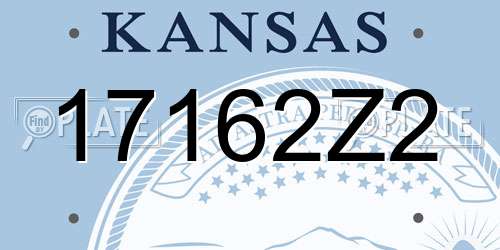 17162Z2 Kansas License Plate
