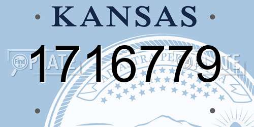 1716779 Kansas License Plate