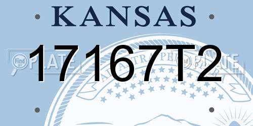 17167T2 Kansas License Plate