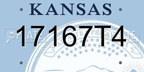 17167T4 Kansas License Plate