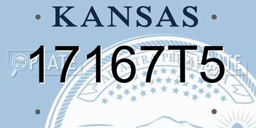 17167T5 Kansas License Plate