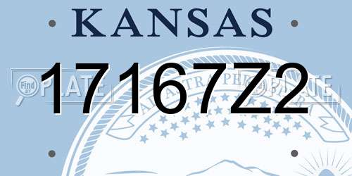 17167Z2 Kansas License Plate