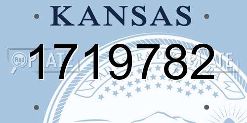 1719782 Kansas License Plate