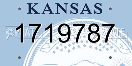 1719787 Kansas License Plate