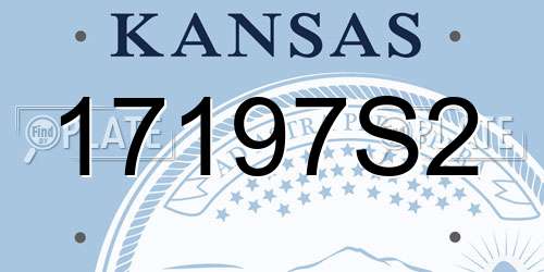 17197S2 Kansas License Plate