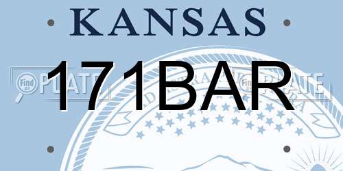 171BAR Kansas License Plate