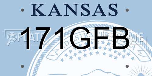 171GFB Kansas License Plate