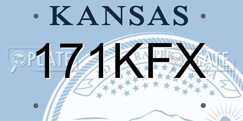 171KFX Kansas License Plate