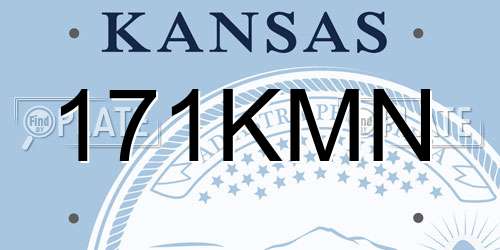 171KMN Kansas License Plate