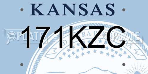 171KZC Kansas License Plate