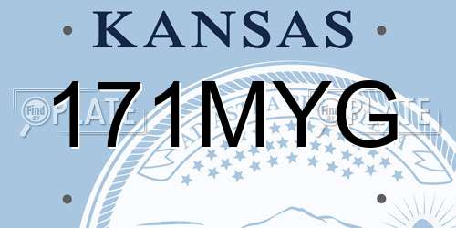 171MYG Kansas License Plate