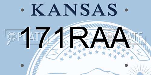 171RAA Kansas License Plate