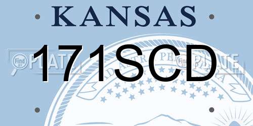 171SCD Kansas License Plate