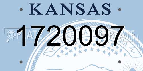 1720097 Kansas License Plate