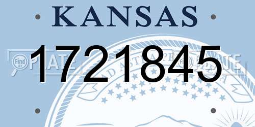 1721845 Kansas License Plate