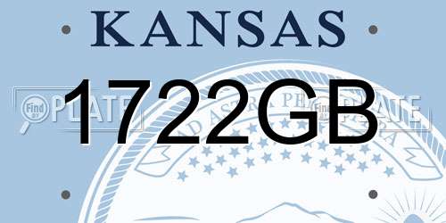 1722GB Kansas License Plate
