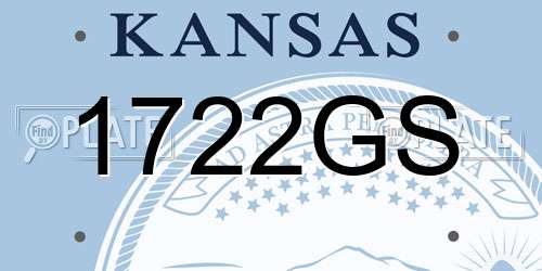 1722GS Kansas License Plate