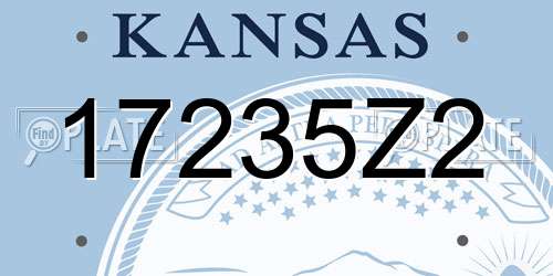 17235Z2 Kansas License Plate