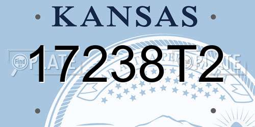 17238T2 Kansas License Plate