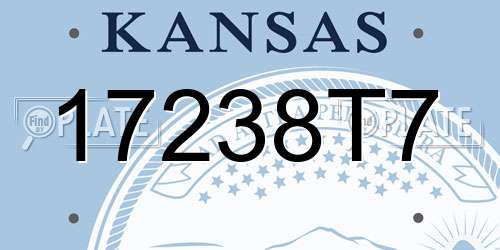 17238T7 Kansas License Plate