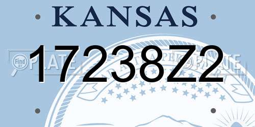 17238Z2 Kansas License Plate