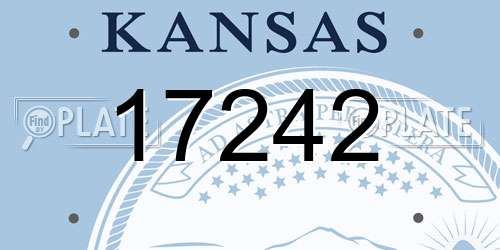 17242 Kansas License Plate