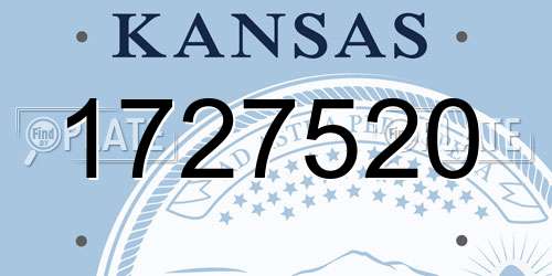 1727520 Kansas License Plate