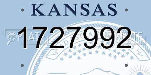 1727992 Kansas License Plate