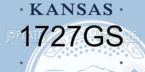 1727GS Kansas License Plate