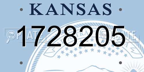 1728205 Kansas License Plate