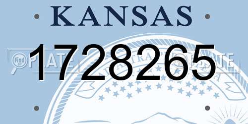 1728265 Kansas License Plate